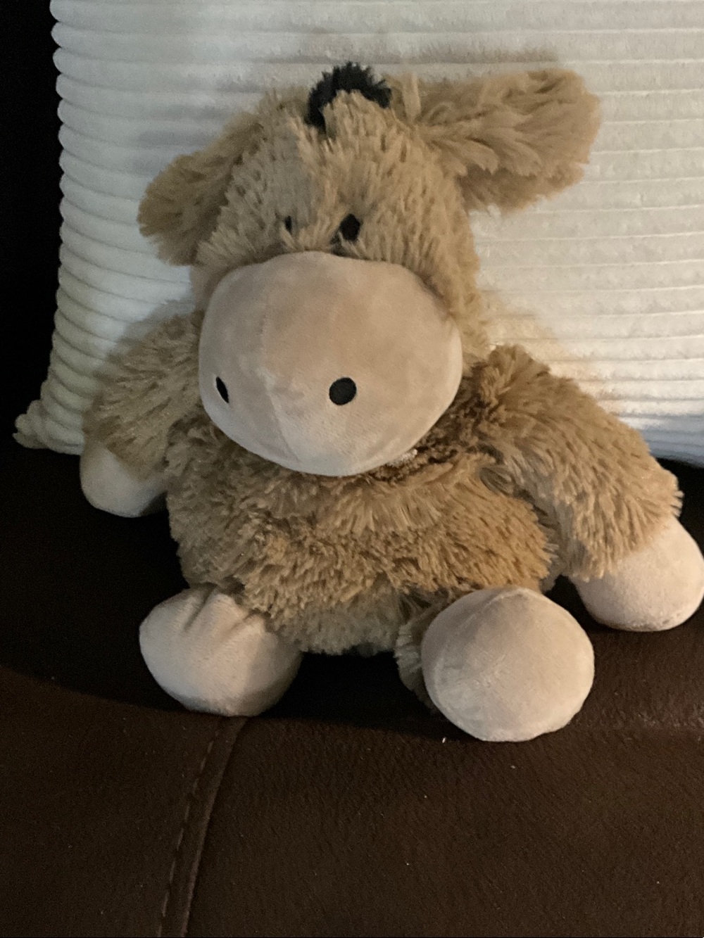 Plush Brown Donkey Stuffed Animal - Cozy Cuddly Toy Warmies large 13”